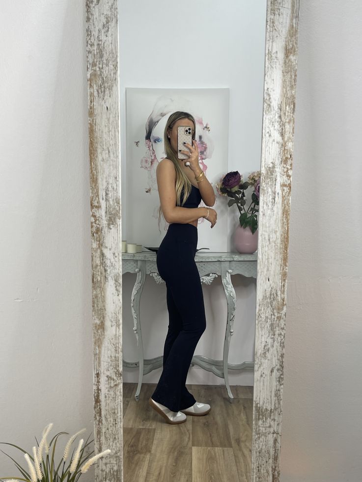 Leggins negro campana tiro alto liso