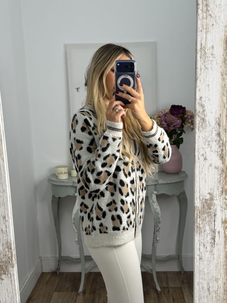 Cardigan Arielle hueso