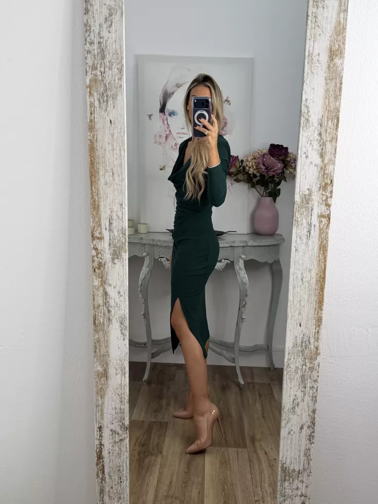 Vestido Margaret cascada verde