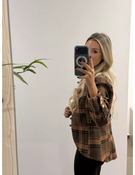 Chaqueta Daniella cuadros marrones