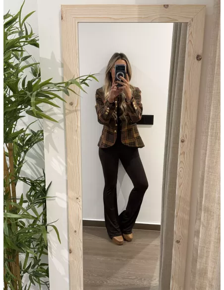 Chaqueta Daniella cuadros marrones