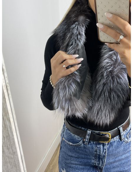 Cuello Alaska tono gris