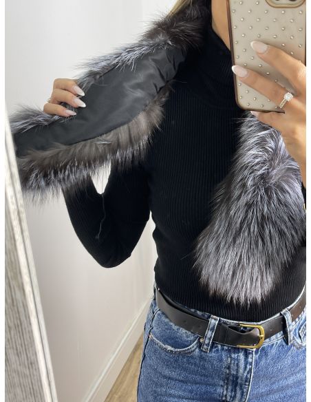 Cuello Alaska tono gris