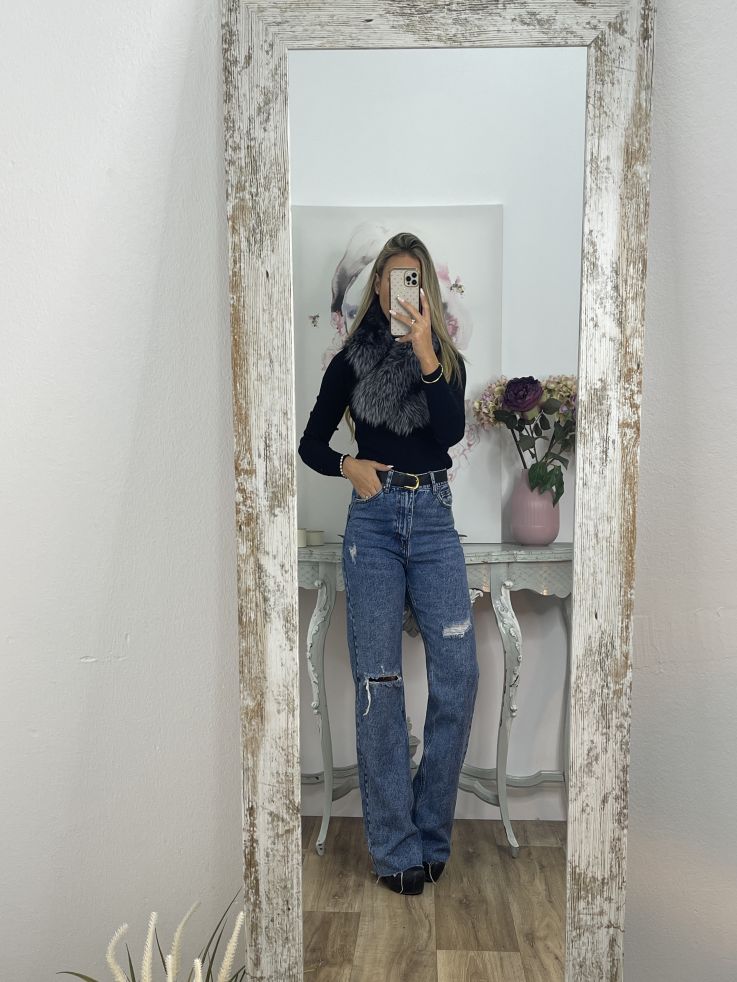 Cuello Alaska tono gris