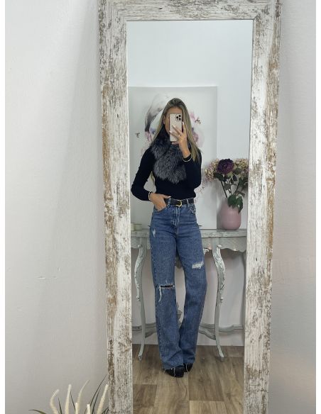 Cuello Alaska tono gris