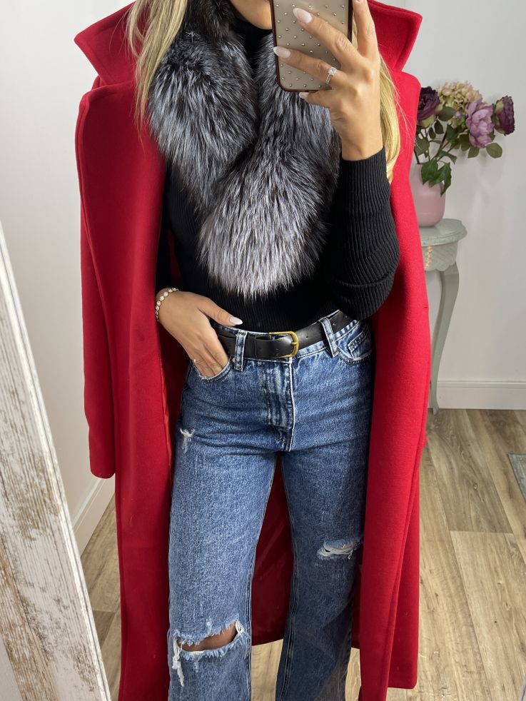 Cuello Alaska tono gris