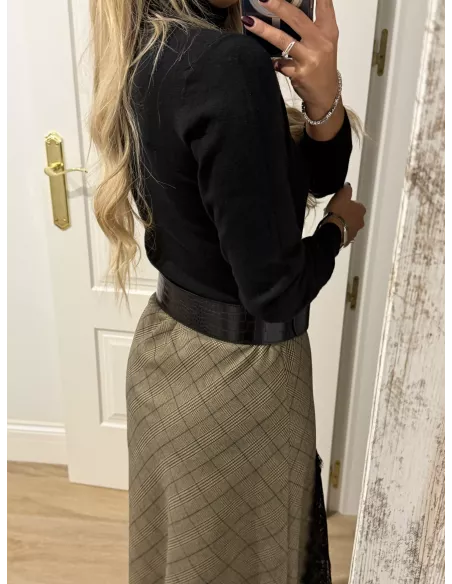 Jersey Deep cuello alto negro