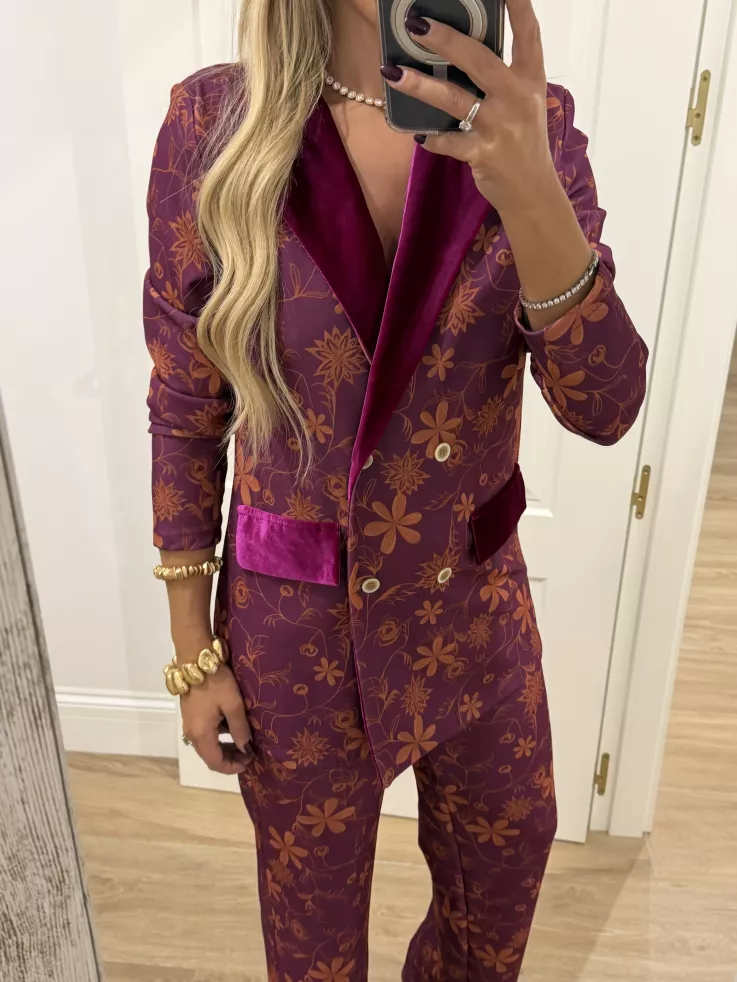 Traje de chaqueta Siena buganvilla y naranja