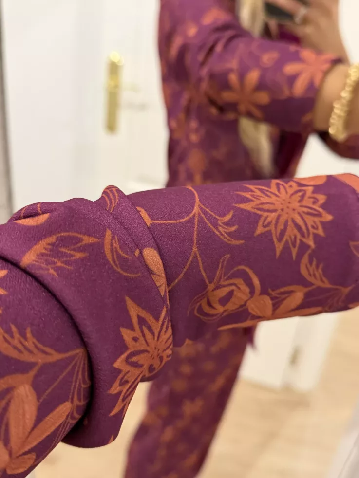 Traje de chaqueta Siena buganvilla y naranja