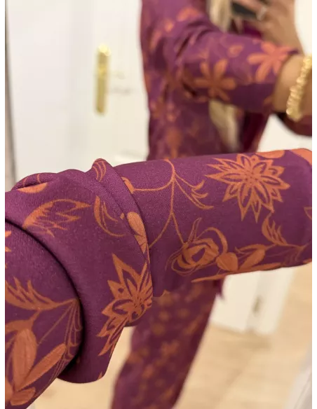 Traje de chaqueta Siena buganvilla y naranja