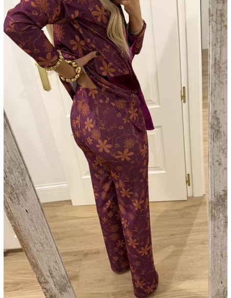 Traje de chaqueta Siena buganvilla y naranja