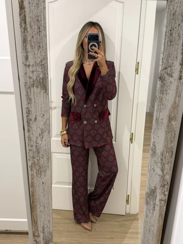 Traje de chaqueta Siena burdeos