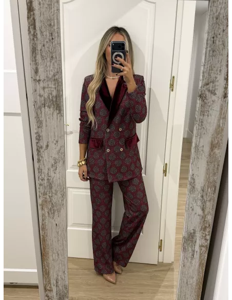 Traje de chaqueta Siena burdeos