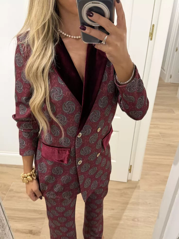 Traje de chaqueta Siena burdeos