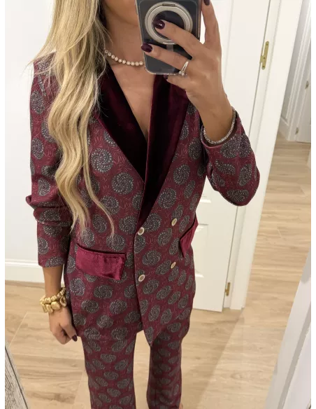 Traje de chaqueta Siena burdeos