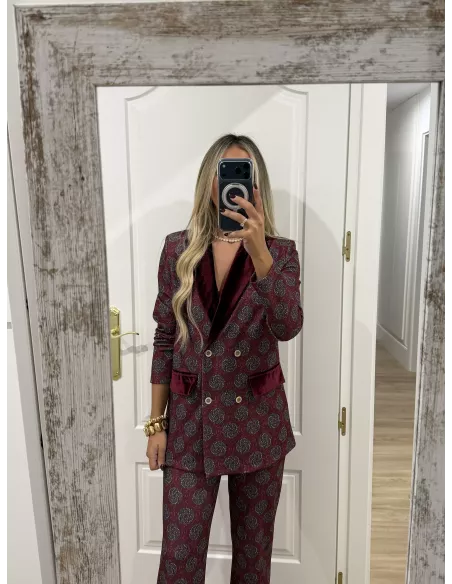 Traje de chaqueta Siena burdeos