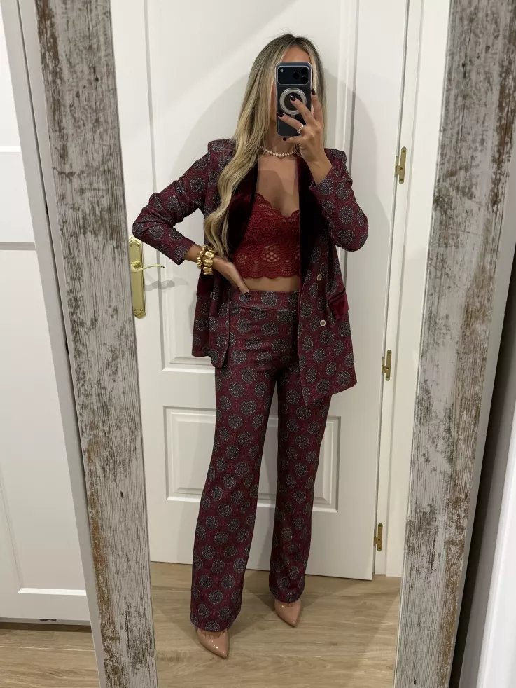 Traje de chaqueta Siena burdeos