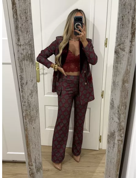 Traje de chaqueta Siena burdeos