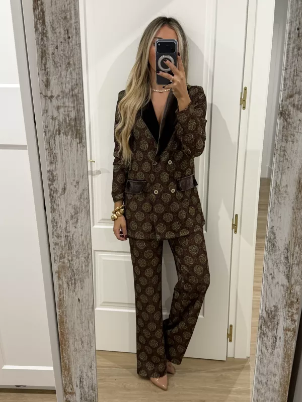 Traje de chaqueta Siena marrón