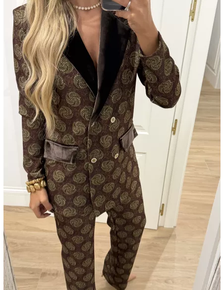 Traje de chaqueta Siena marrón