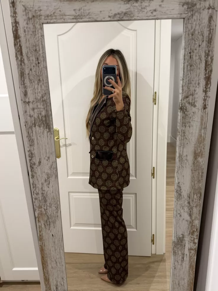 Traje de chaqueta Siena marrón