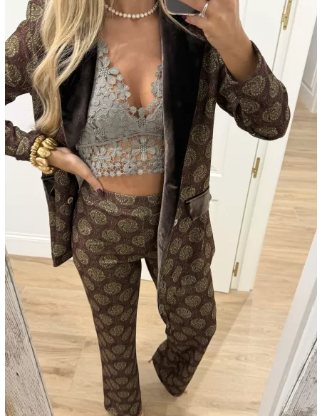 Traje de chaqueta Siena marrón