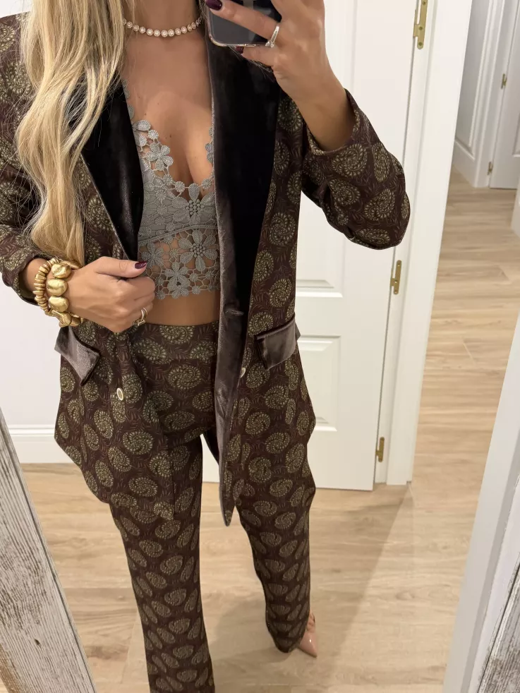 Traje de chaqueta Siena marrón