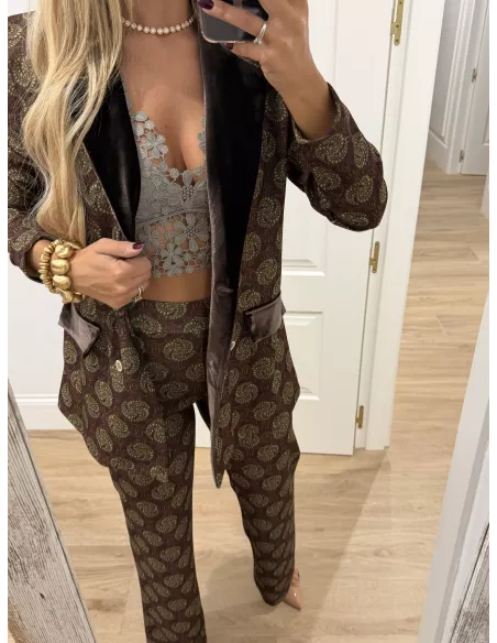 Traje de chaqueta Siena marrón