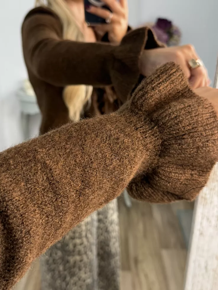 Rebeca lazada volante chocolate Rebeca lazada volante chocolate