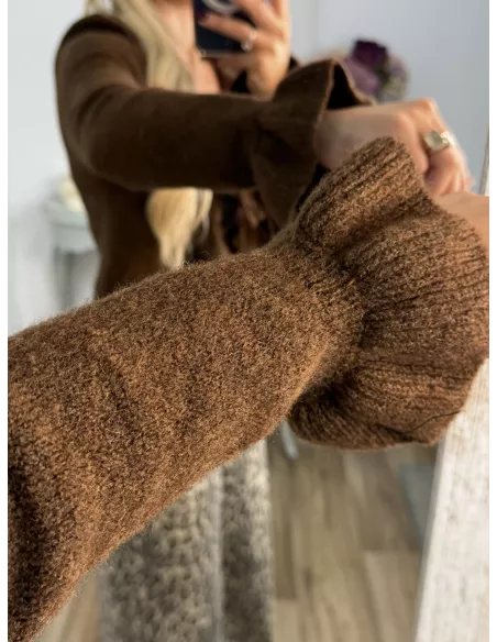 Rebeca lazada volante chocolate