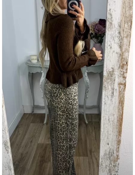 Rebeca lazada volante chocolate