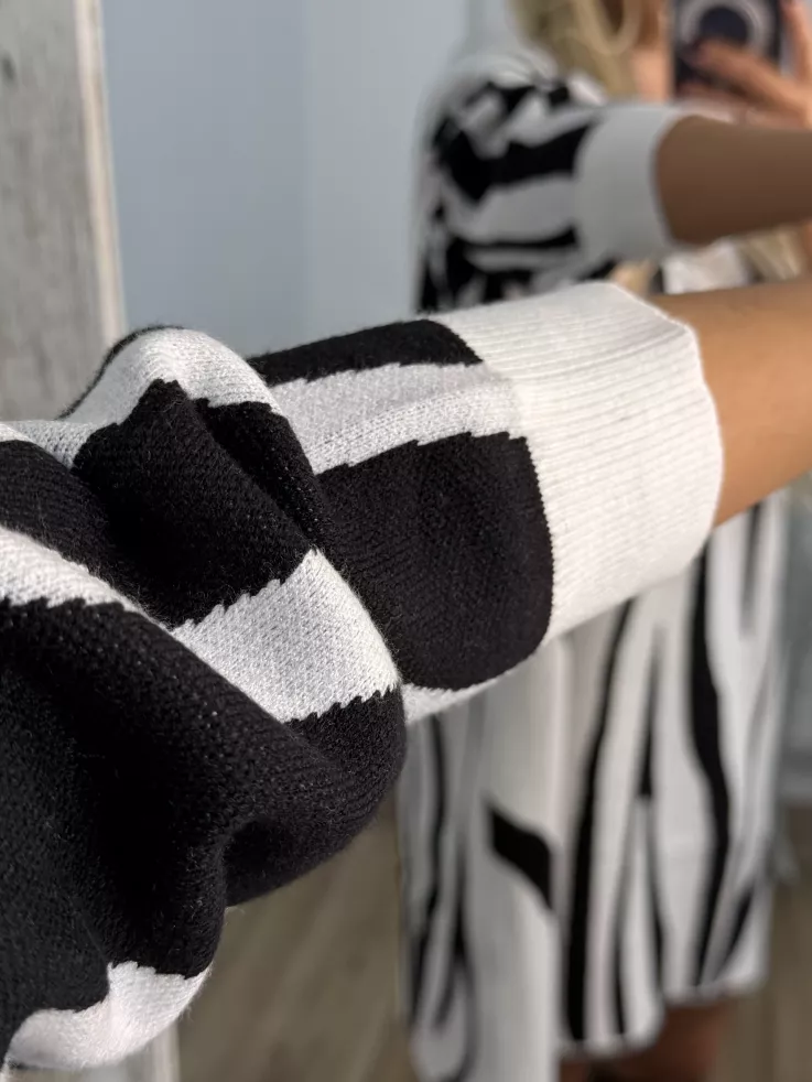 Vestido Pisa beige y negro