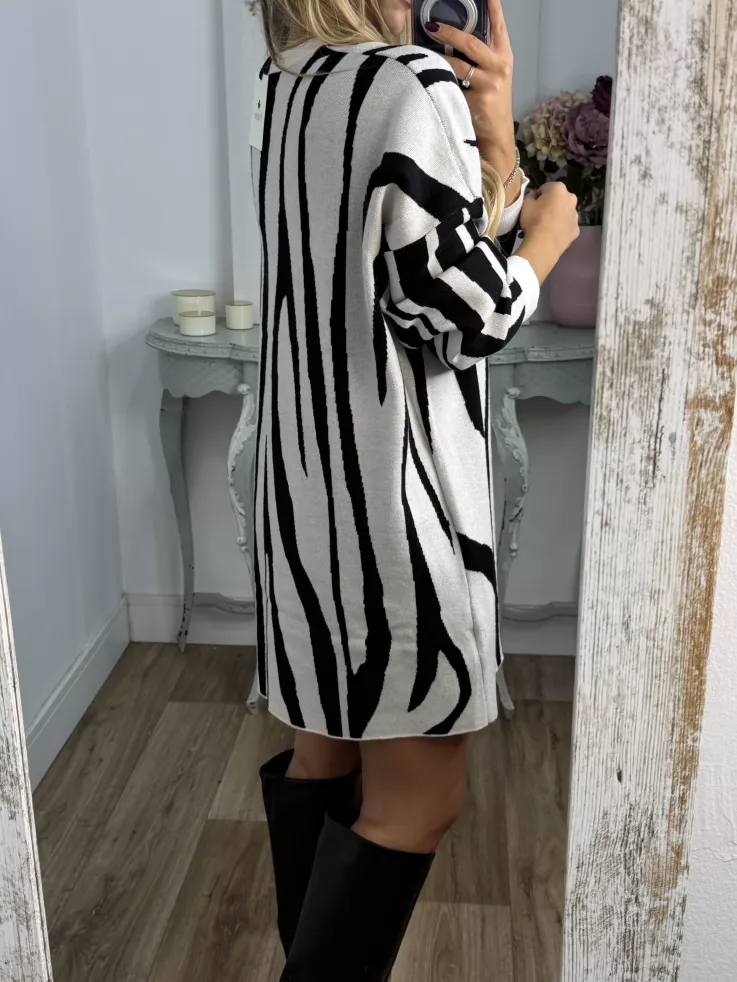 Vestido Pisa beige y negro