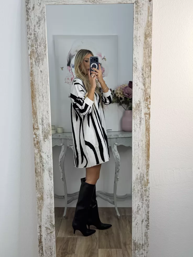 Vestido Pisa beige y negro