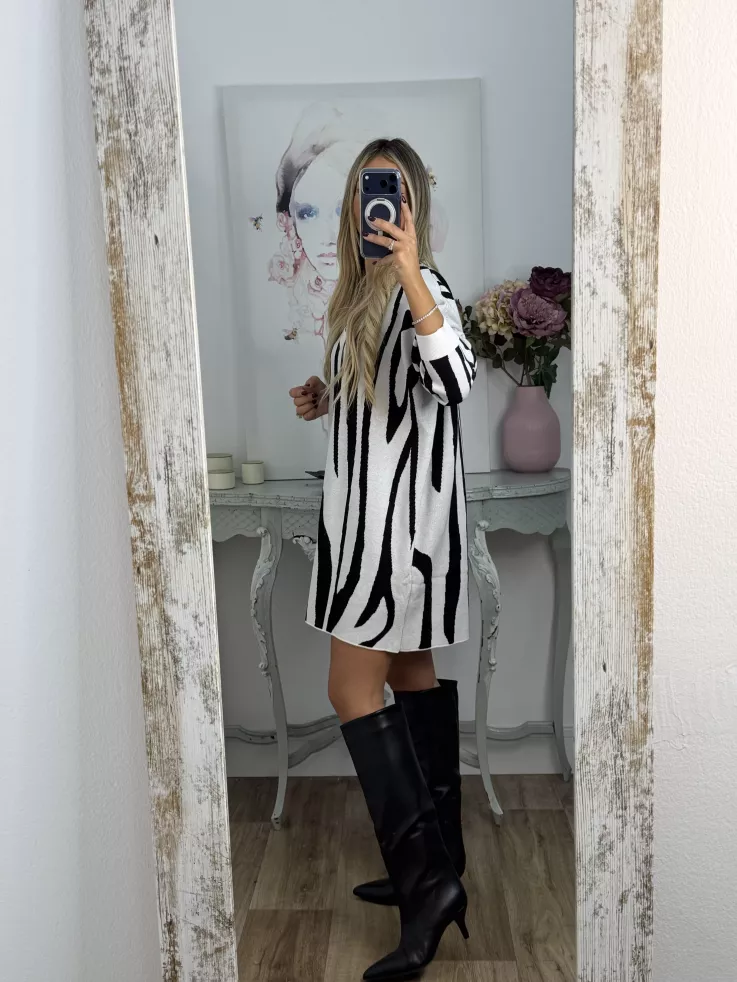 Vestido Pisa beige y negro