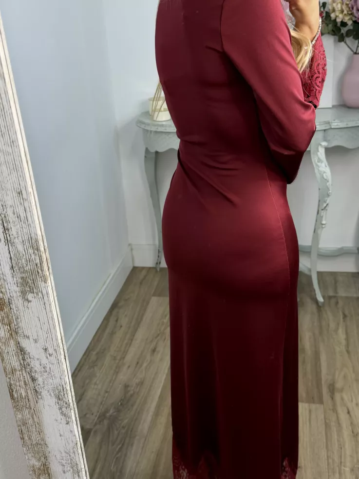 Vestido Fatema burdeos