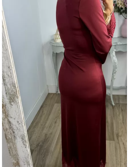 Vestido Fatema burdeos