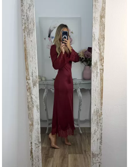 Vestido Fatema burdeos
