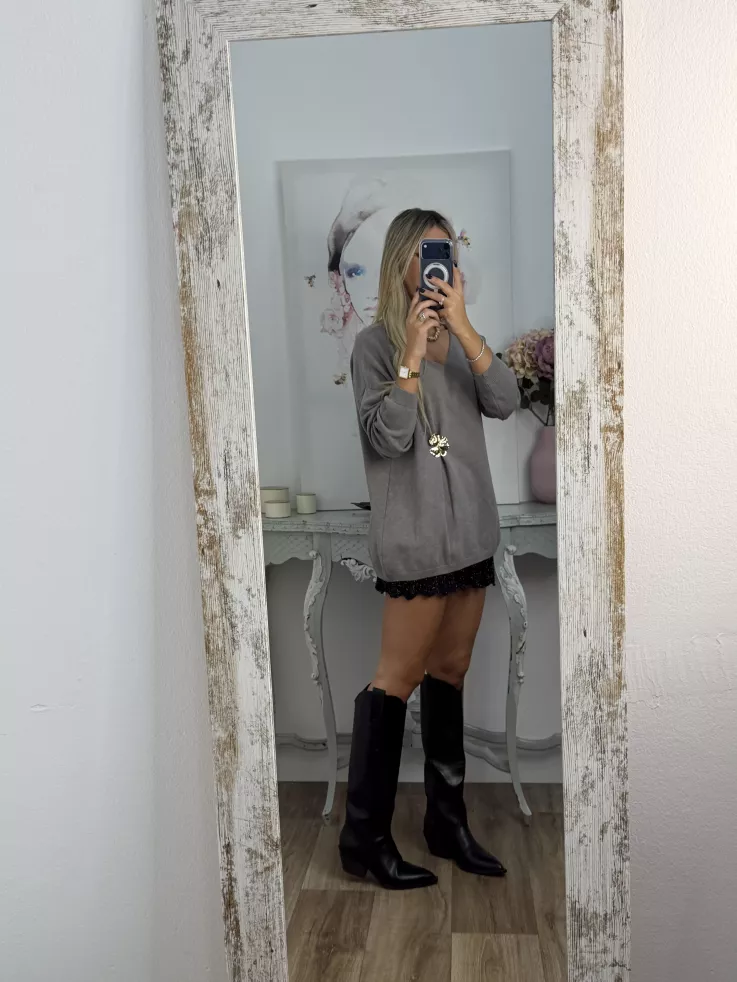 Jersey broche dorado taupe