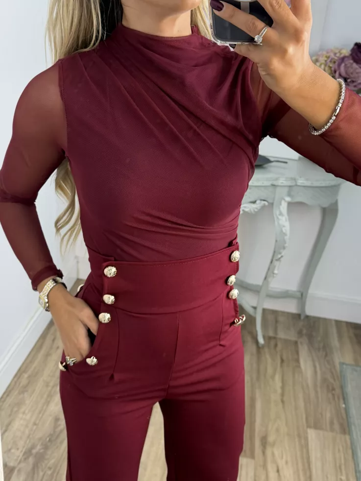 Body de tull burdeos