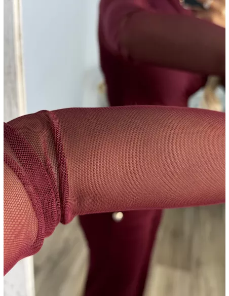 Body de tull burdeos