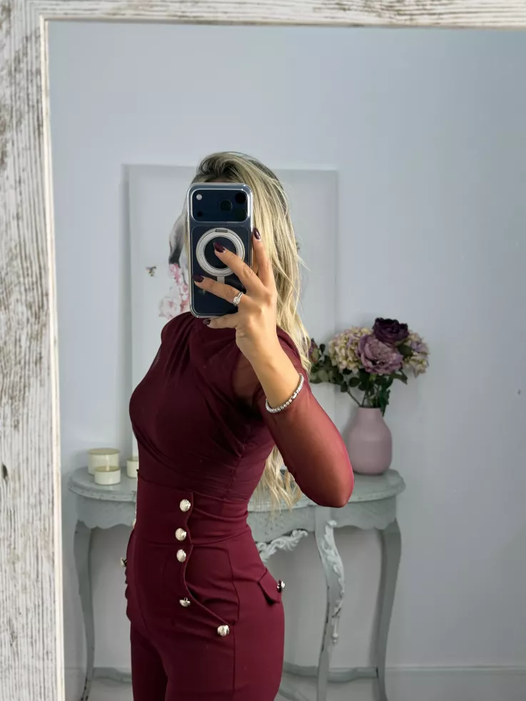 Body de tull burdeos