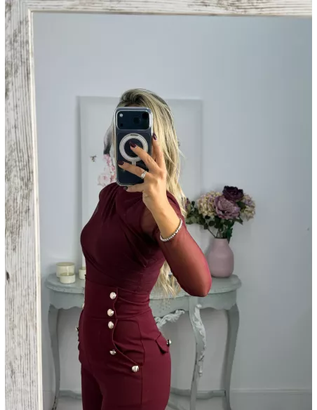 Body de tull burdeos