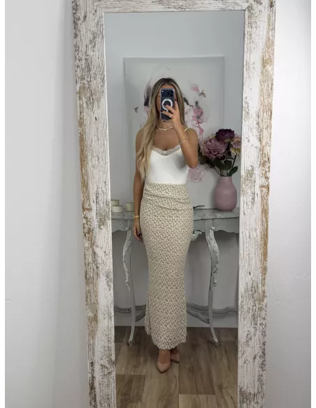 Falda Elise beige