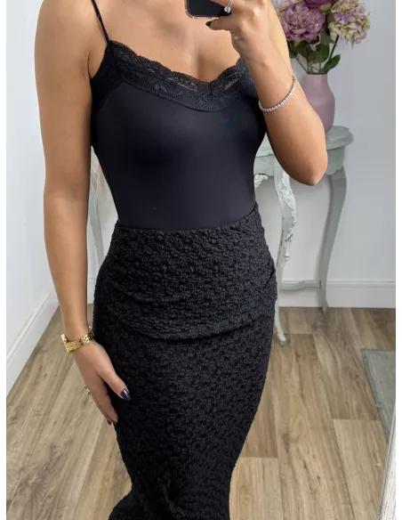 Falda Elise negra