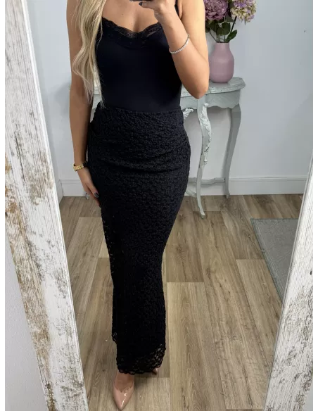 Falda Elise negra