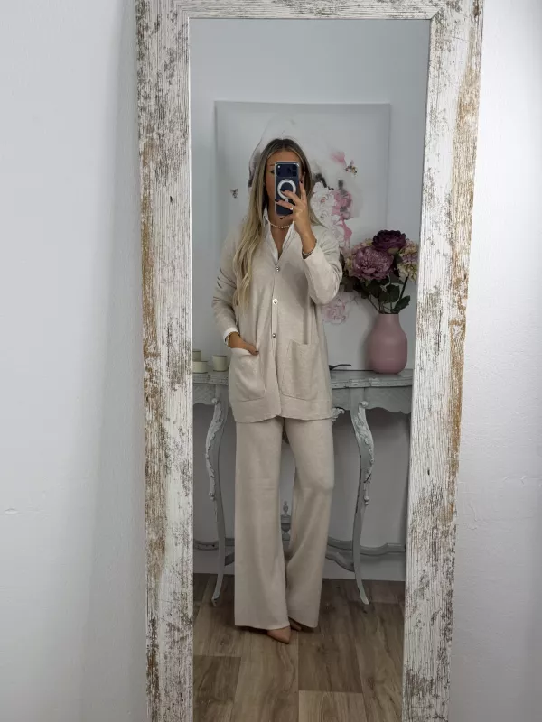 Conjunto tres piezas beige