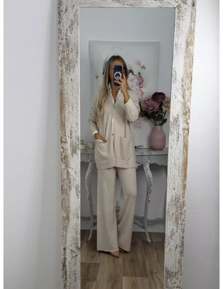 Conjunto tres piezas beige