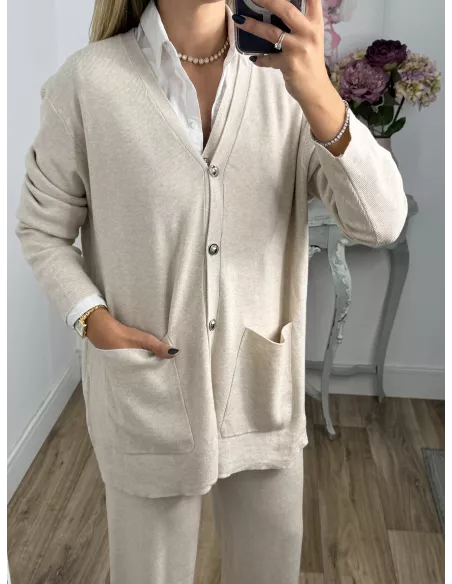 Conjunto tres piezas beige