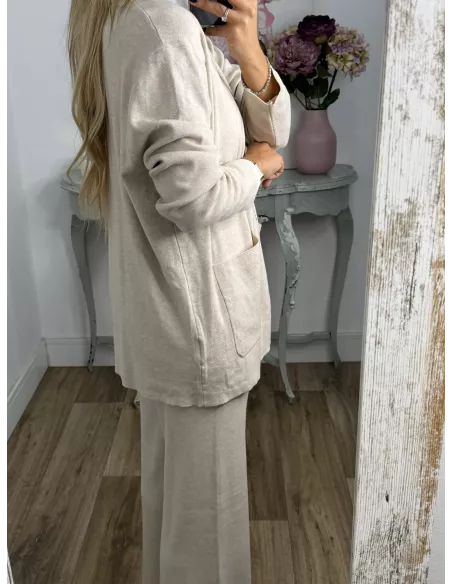 Conjunto tres piezas beige